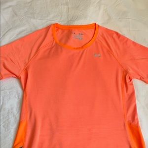 Bright Orange Under Armour Fitted Tee